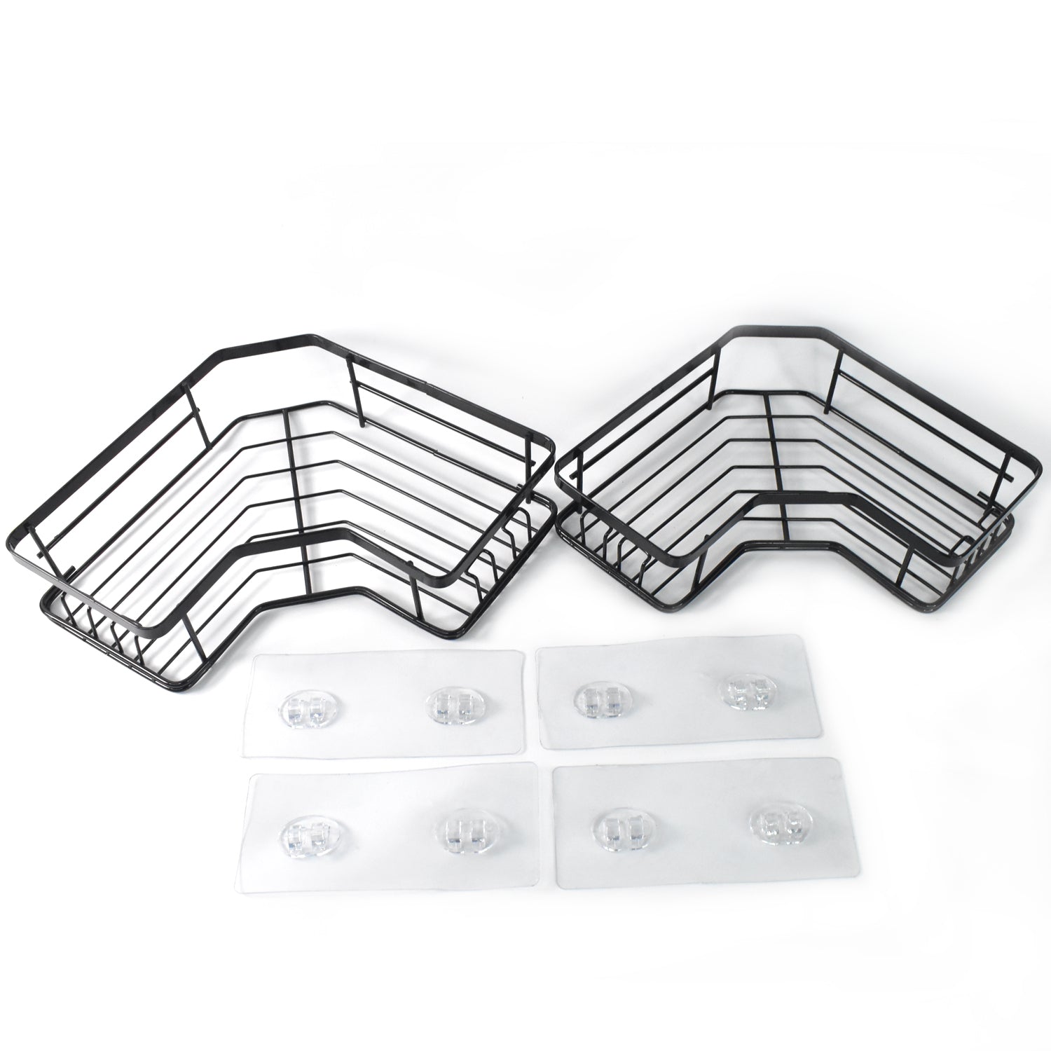 Iron Coating Self-Adhesive Corner Shelf Organizer (2 Pc) Iron Coating Self-Adhesive Corner Shelf Organizer (2 Pc)
